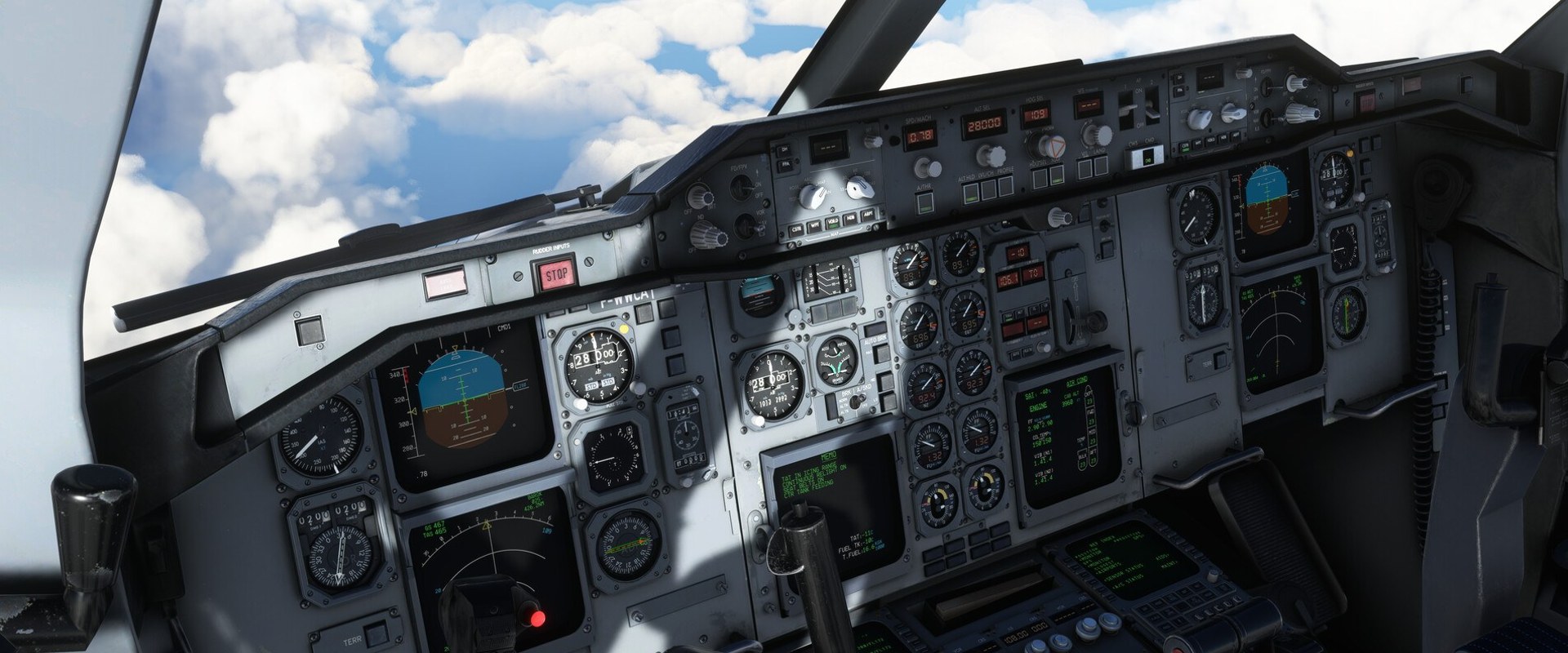 Microsoft Flight Simulator (2020) – Cockpit eines Verkehrsflugzeugs