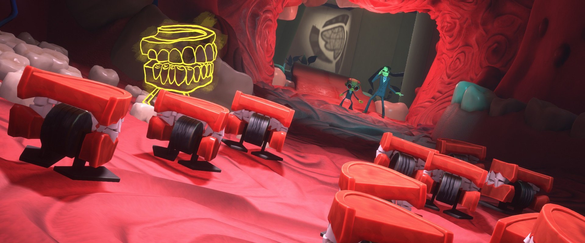 Psychonauts 2 – Rote Zahnarzt-Welt mit Riesengebiss