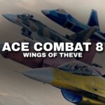 ACE COMBAT 8: Wings of Theve: Spielszene mit offiziellem Logo