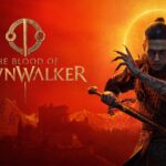 The Blood of Dawnwalker Key Art mit Coen vor Burg und Sonnenfinsternis, offizielles Logo
