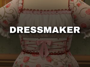 Dressmaker: Spielszene mit offiziellem Logo