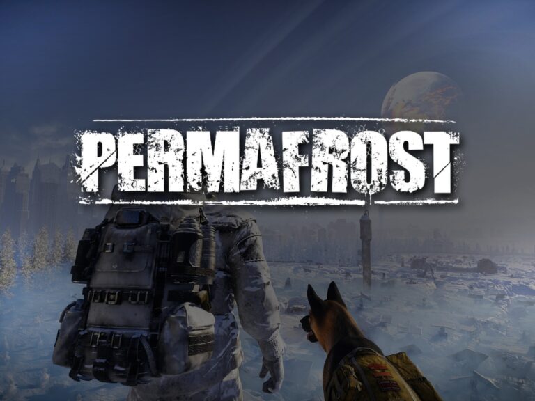 Permafrost: Spielszene mit offiziellem Logo