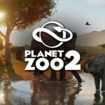 Planet Zoo 2: Spielszene mit offiziellem Logo