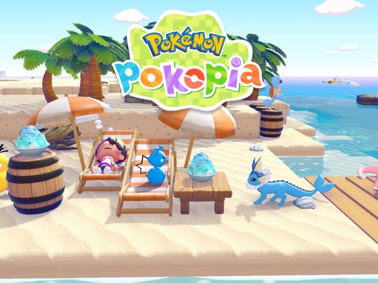 Pokémon Pokopia – Artikelbild mit Logo und Strandszene