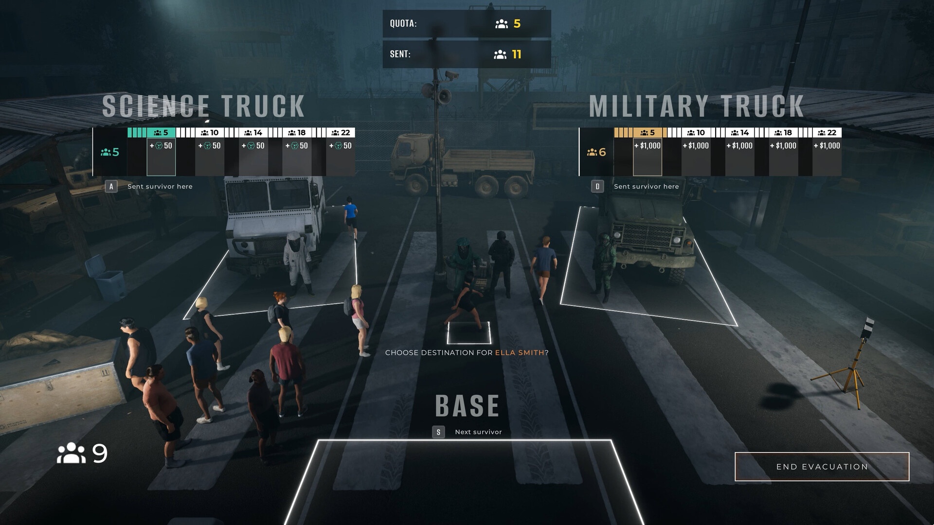 Quarantine Zone: The Last Check: Basisplanung mit Wissenschafts- und Militär-Truck