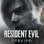 Resident Evil Requiem Key Art mit Grace Ashcroft und Leon S. Kennedy im Regen, offizielles Logo