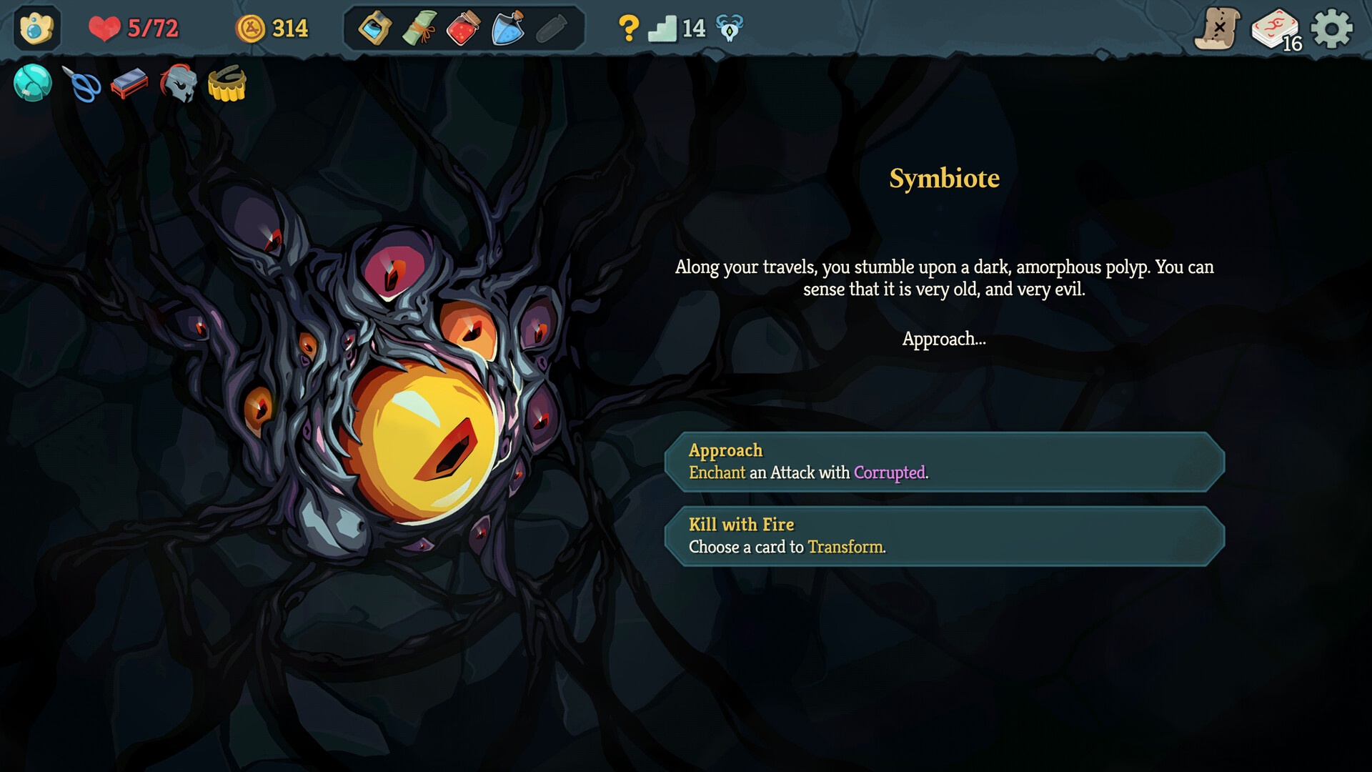 Slay the Spire 2: Ereignis „Symbiont“: ein Fleischklumpen mit vielen Augen