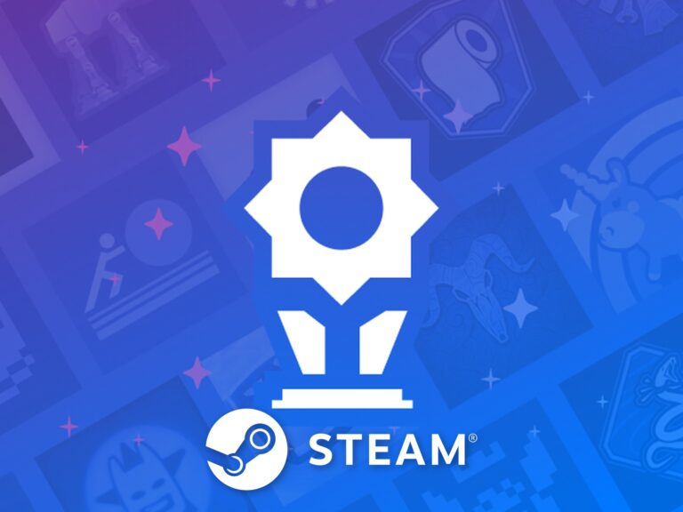 Steam Achievements: offizielles Steam-Artwork zu den Achievement-Sets mit Trophäen-Symbol und Steam-Logo