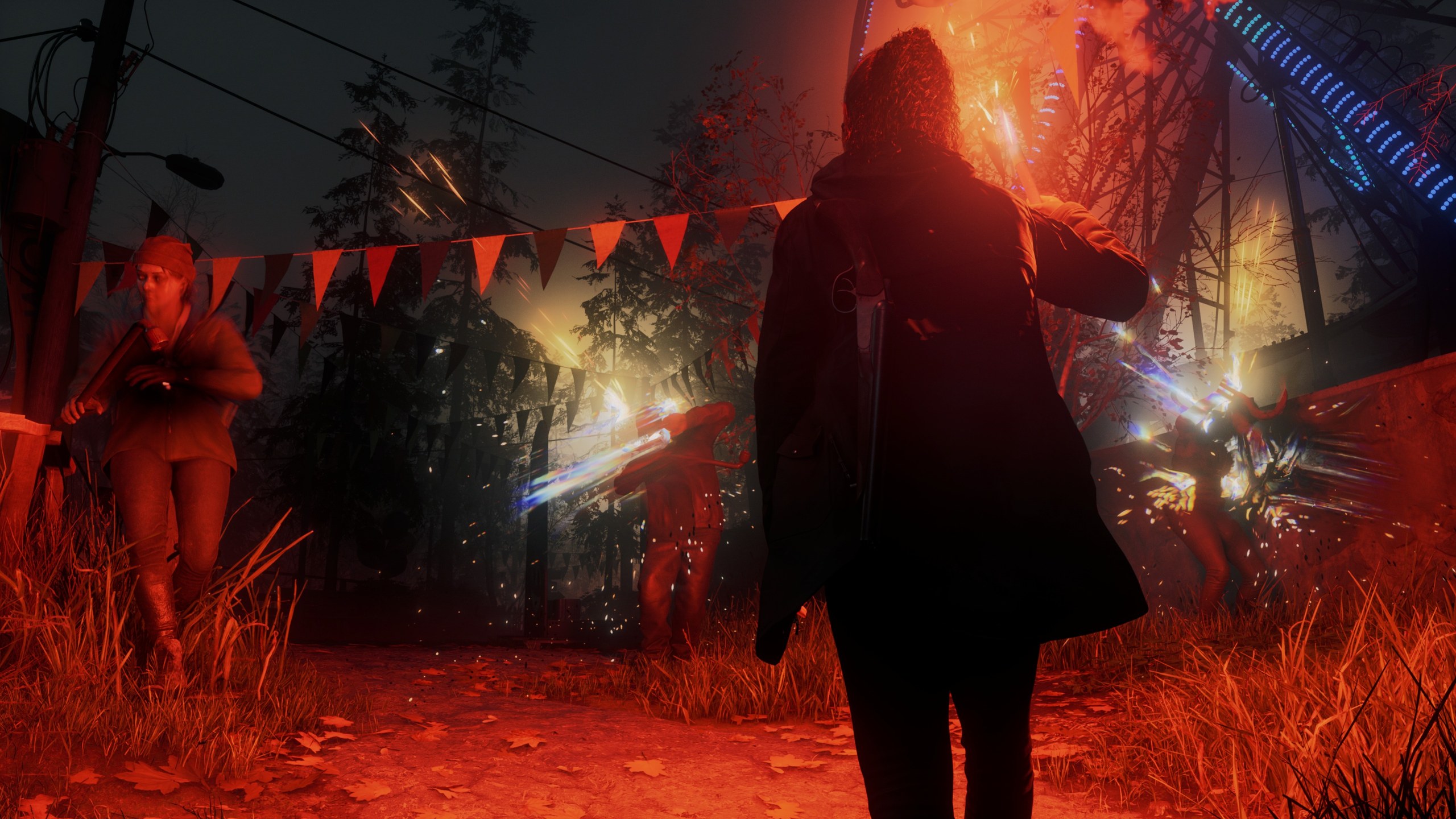 Alan Wake 2 – Saga Anderson an einem Jahrmarkt in Flammen