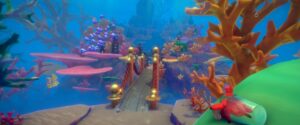Another Crab's Treasure – Buntes Korallenriff mit Treppe unter Wasser
