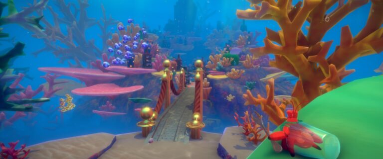 Another Crab's Treasure – Buntes Korallenriff mit Treppe unter Wasser