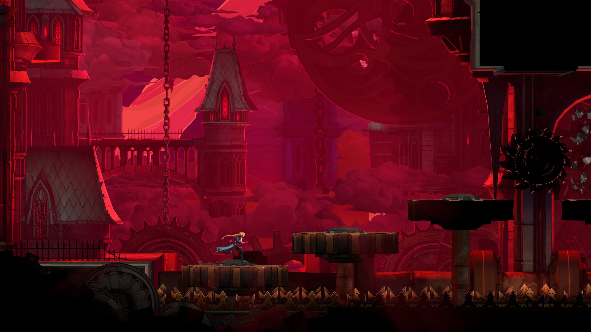 Castlevania: Belmont's Curse Screenshot: Rose Belmont vor dem brennenden Paris