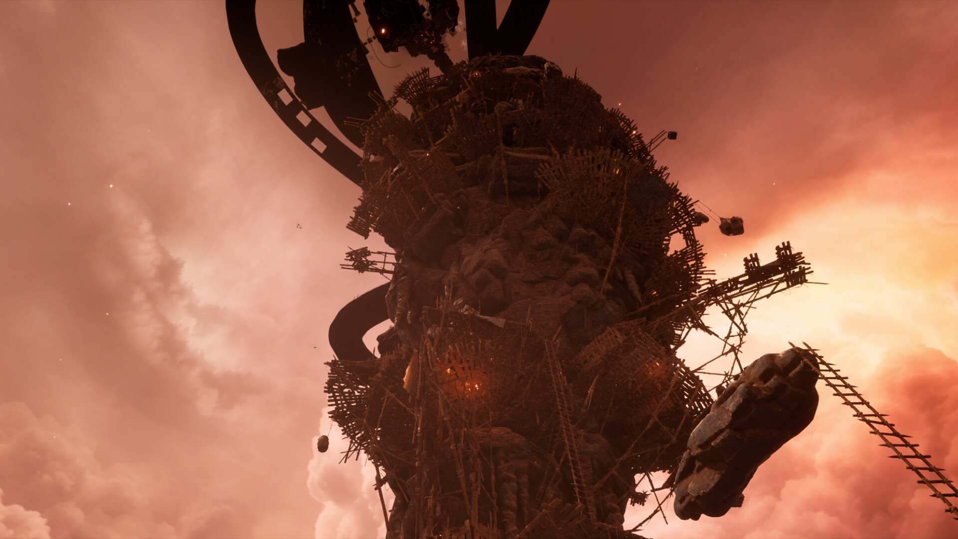 Chained Together – Hoher Turm aus Plattformen