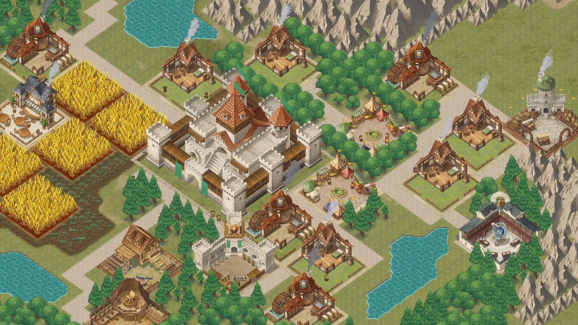 SHUEISHA GAMES CONQUISTA: Tide of Wills: Siedlung mit Feldern
