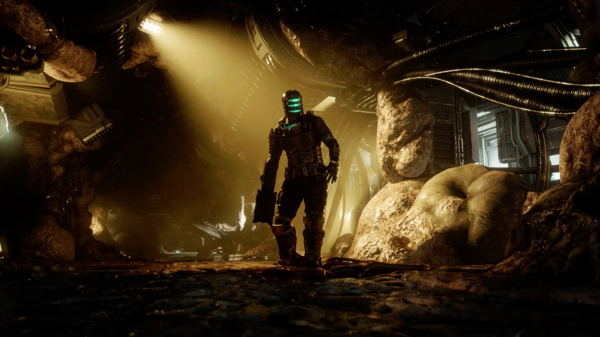 Dead Space – Isaac im Lichtkegel eines verwüsteten Raums