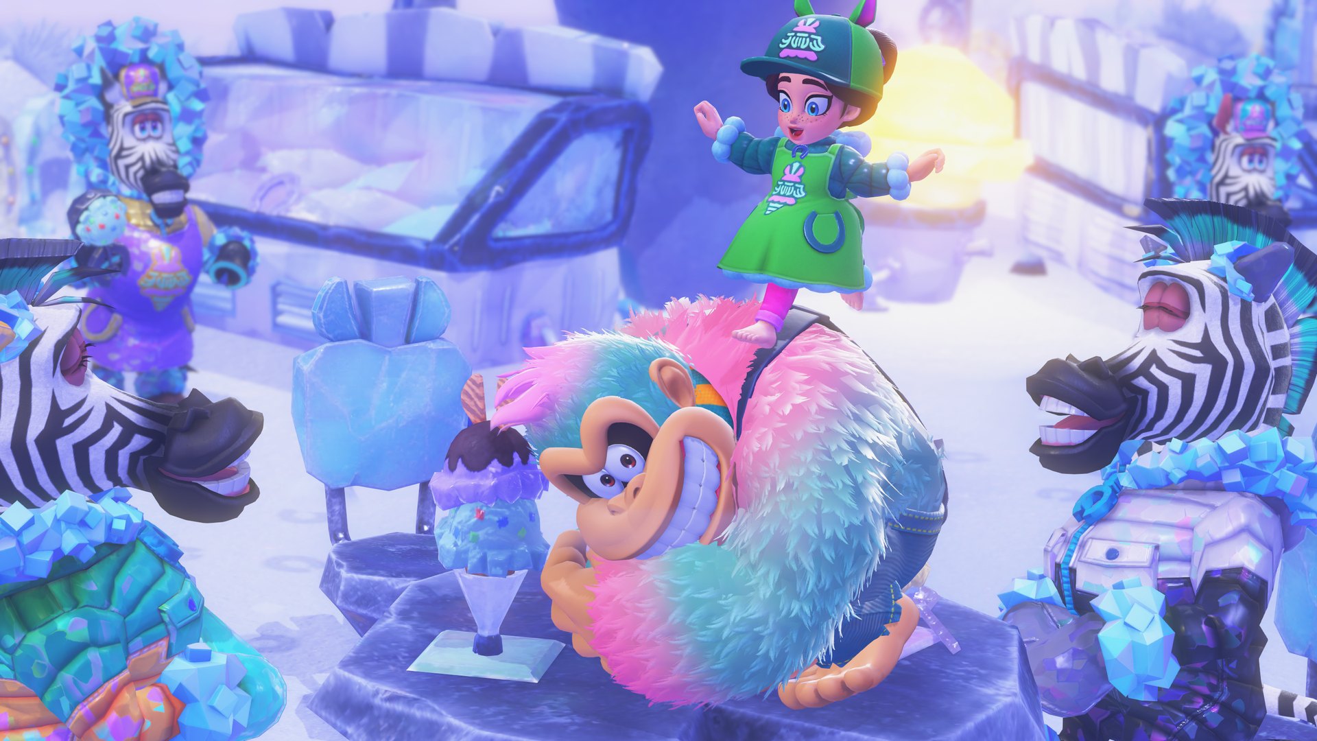 Donkey Kong Bananza – Pauline und DK in der eisigen Tundra