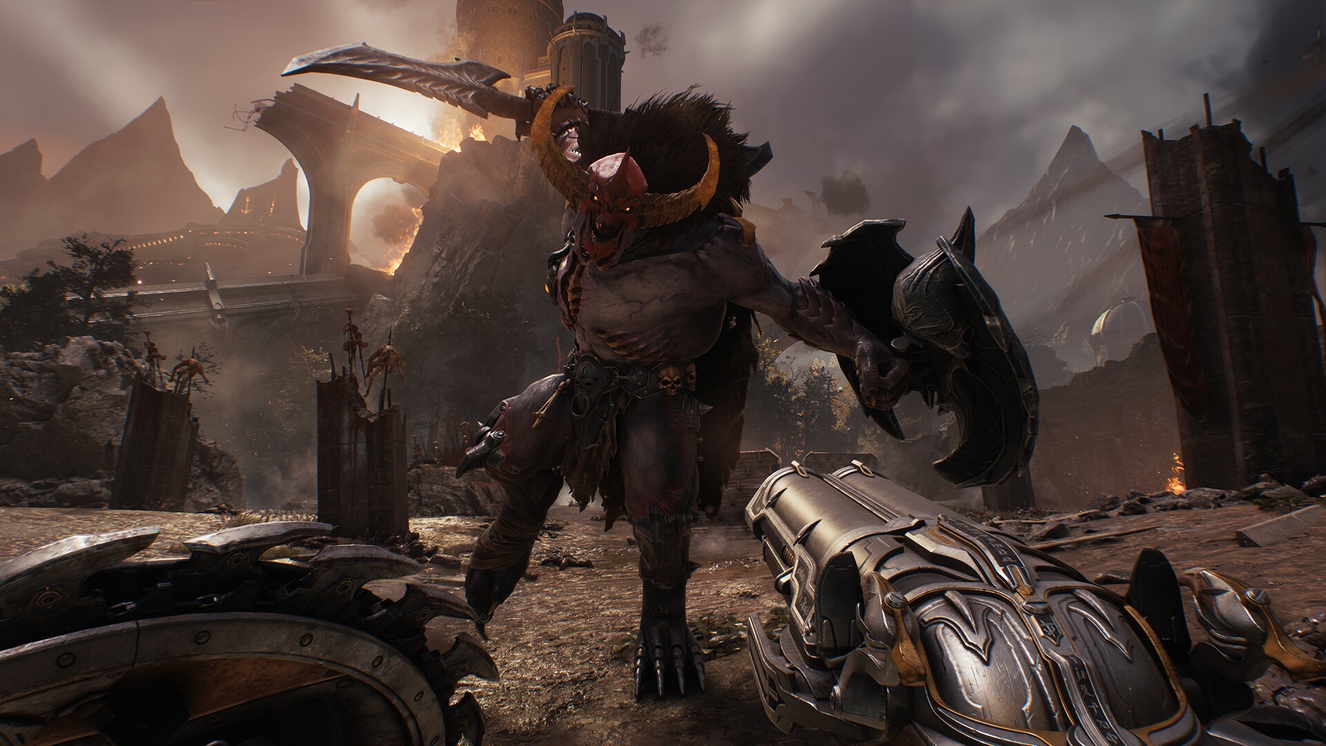 DOOM: The Dark Ages: Kampf gegen einen gepanzerten Riesen-Dämon
