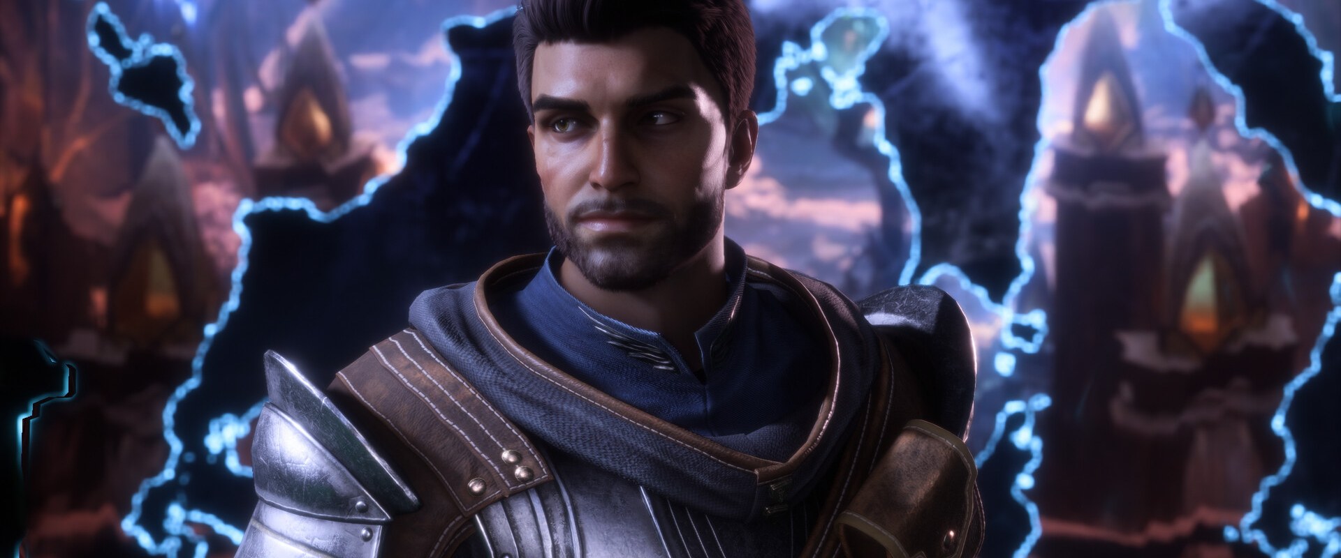 Dragon Age: The Veilguard – Rook umgeben von Blitzen