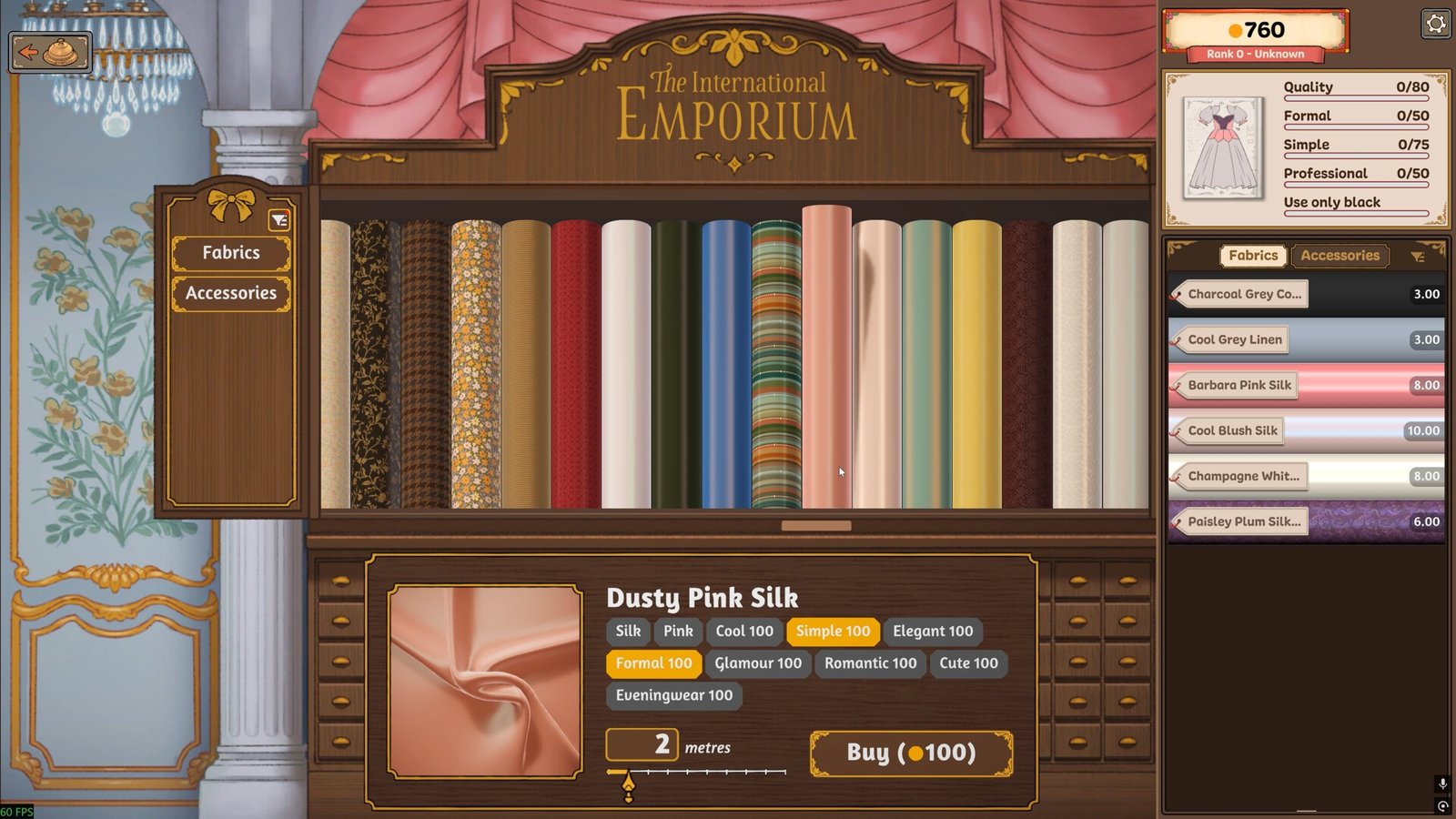 Dressmaker: Stoffauswahl im Emporium