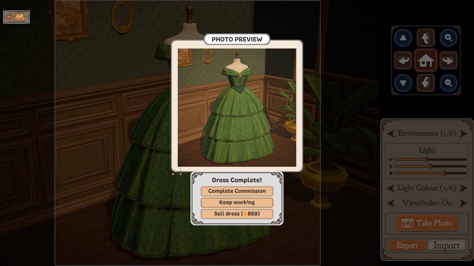 Dressmaker: Grünes Kleid in der Fotovorschau
