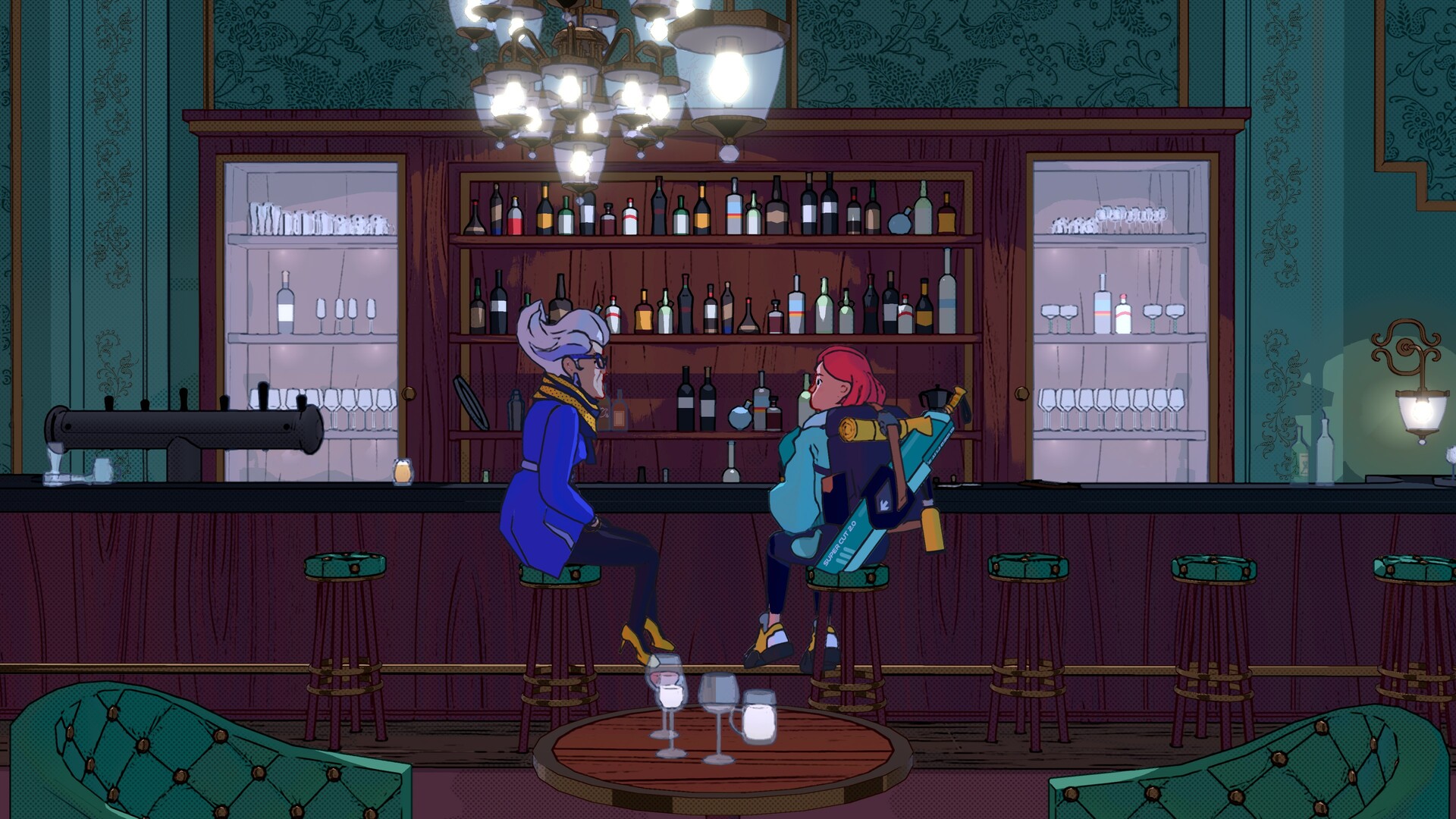Dungeons of Hinterberg – Luisa an der Theke einer Bar