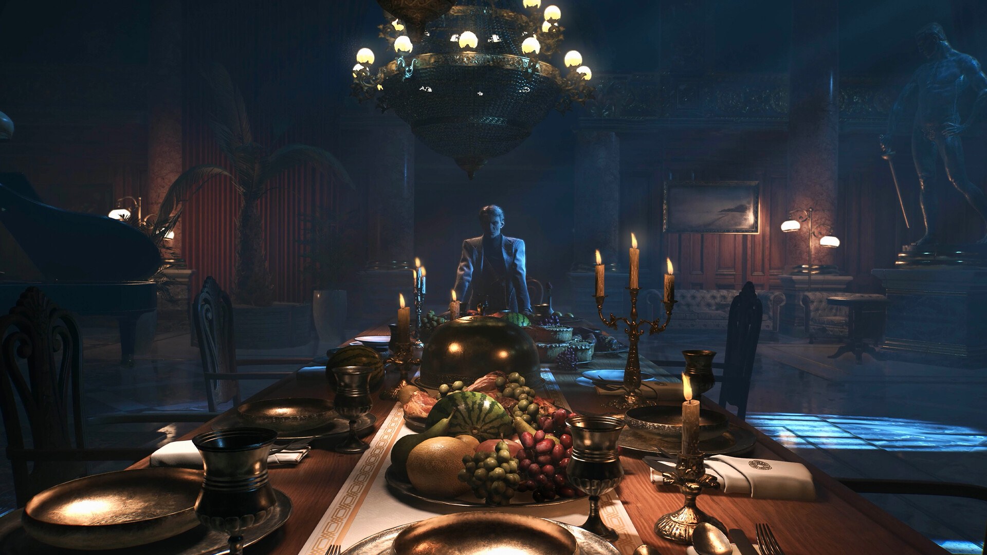 Dying Light: The Beast: Ein festlich gedeckter Tisch in einem dunklen Herrenhaus