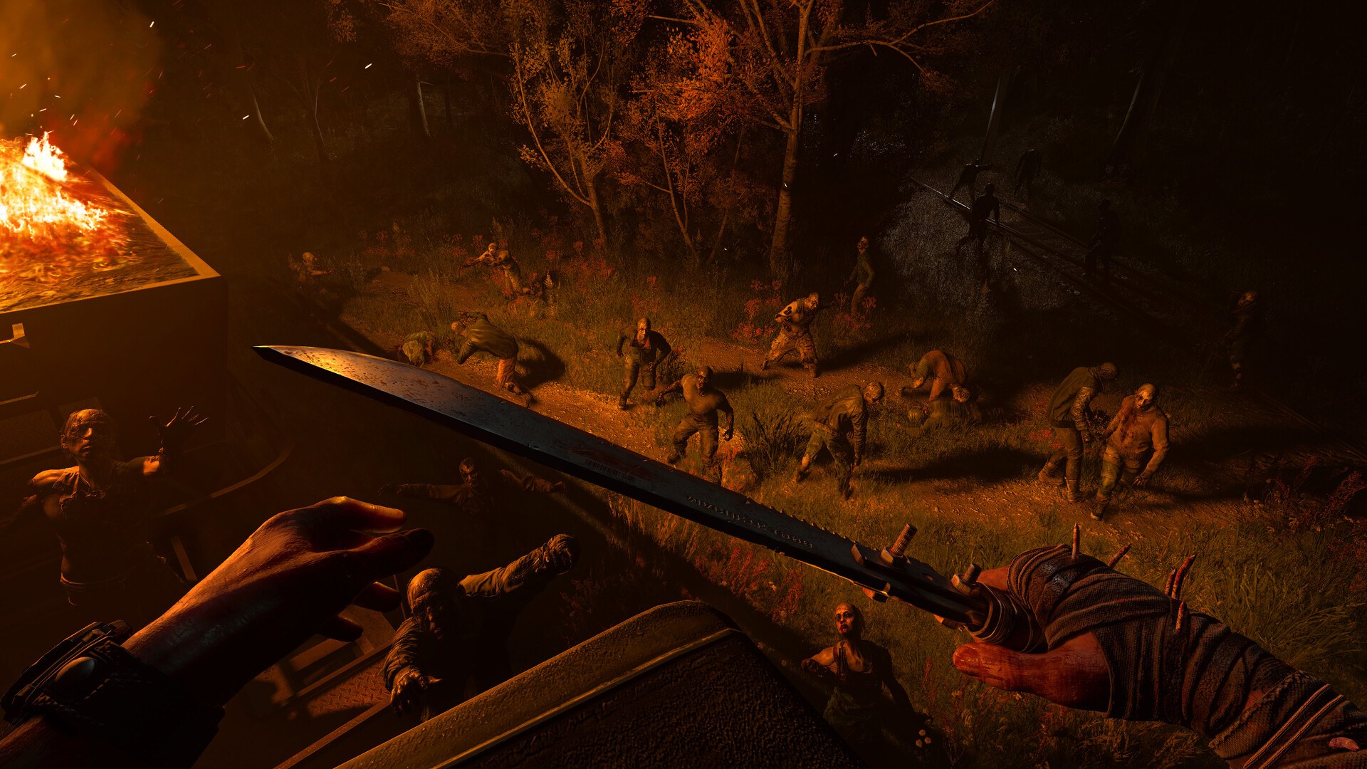 Dying Light: The Beast: Kampf mit einer Machete gegen Zombies in der Nacht
