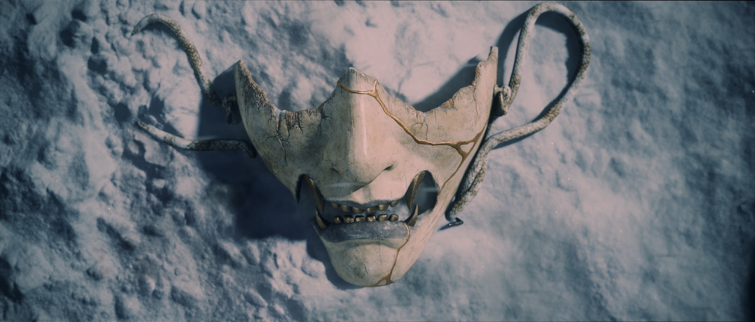 Ghost of Yōtei – Eine Maske liegt im Schnee