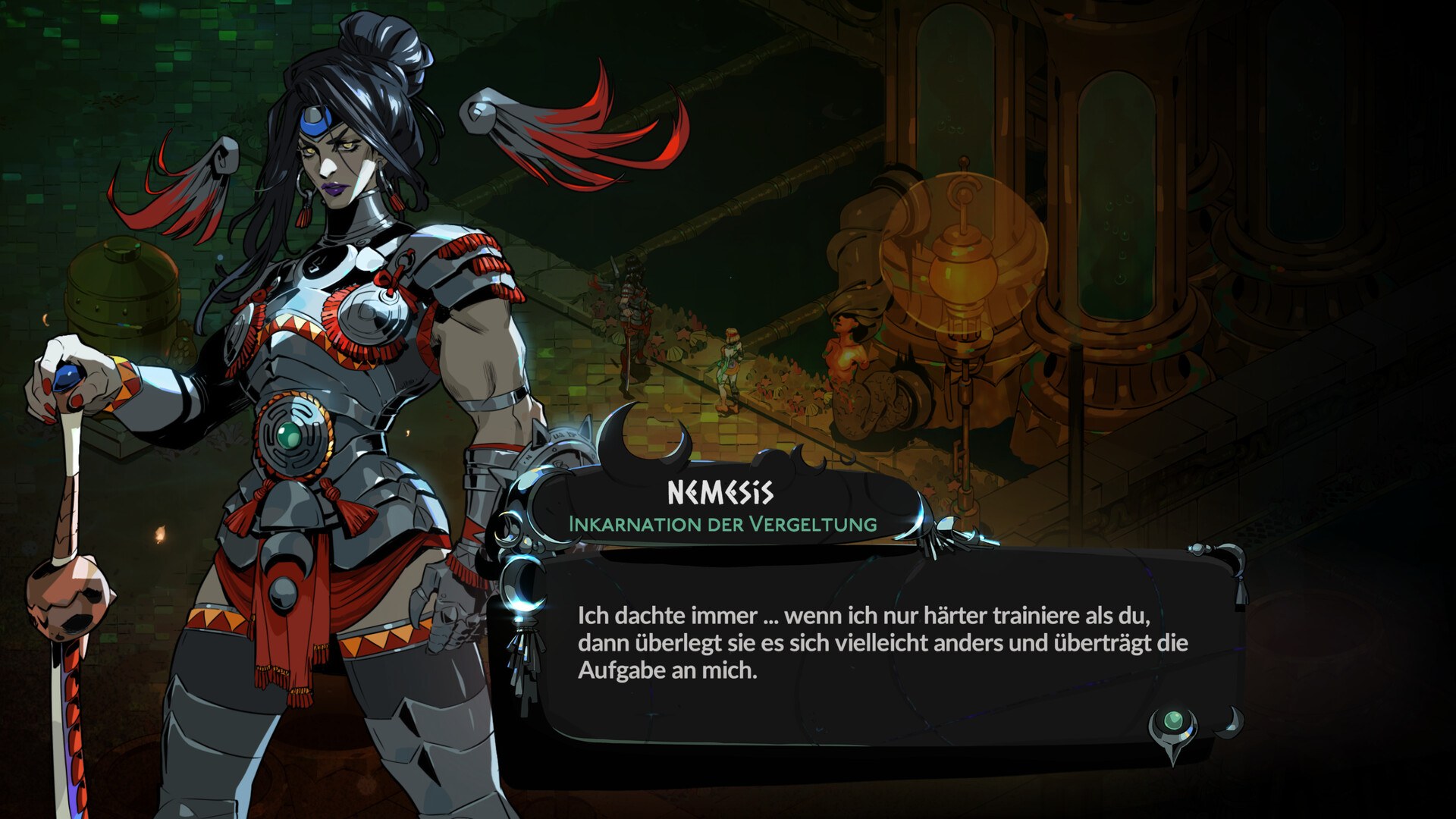 Hades II: Nemesis im Gespräch an der Wegkreuzung