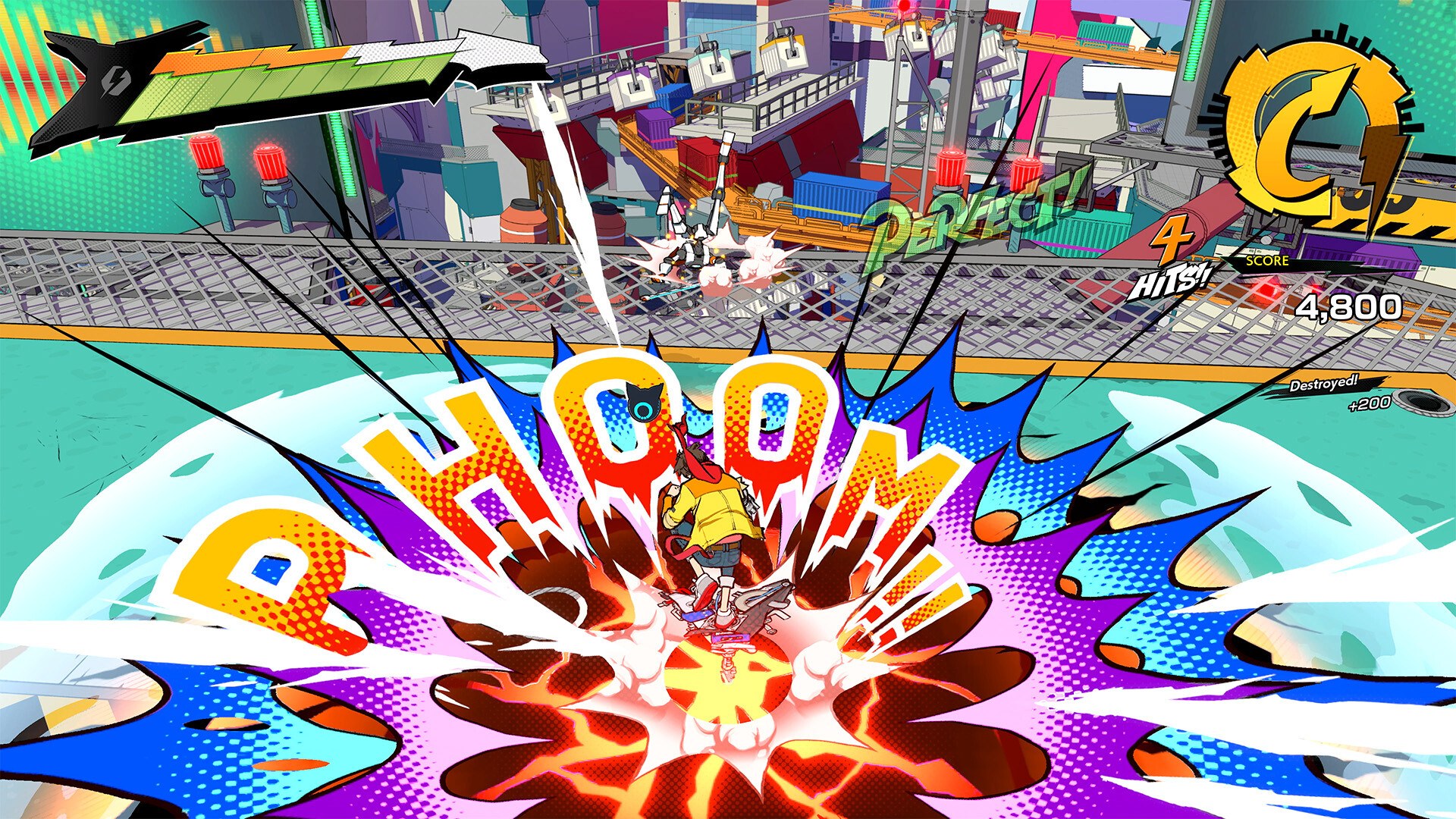 Hi-Fi Rush – Comic-Finisher in einer Arena