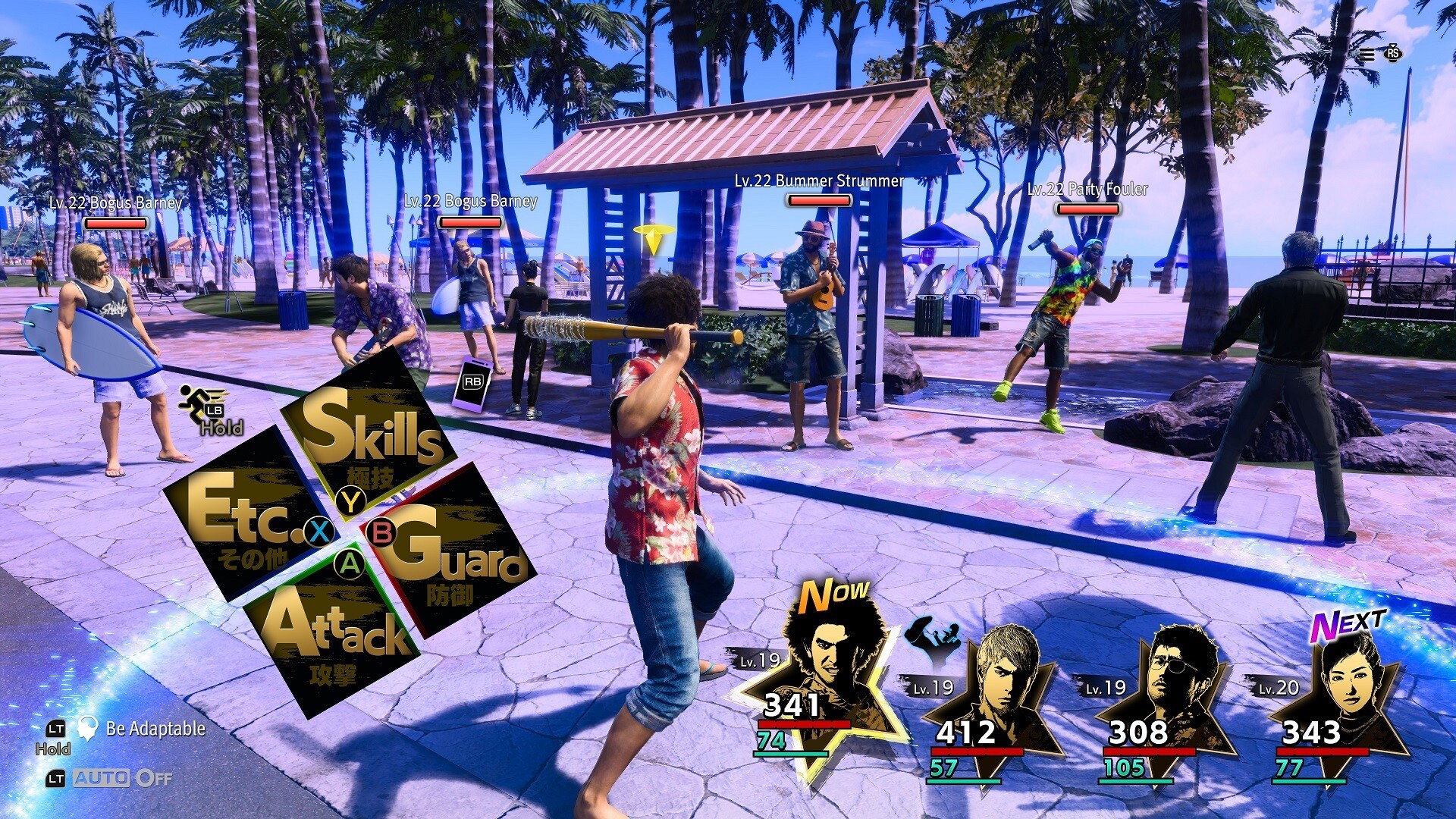 Like a Dragon: Infinite Wealth – Rundenbasierter Kampf auf der Strandpromenade