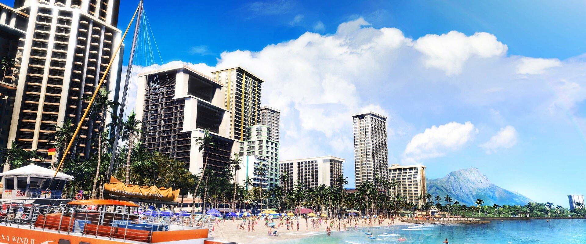 Like a Dragon: Infinite Wealth – Strand von Honolulu mit Hochhäusern