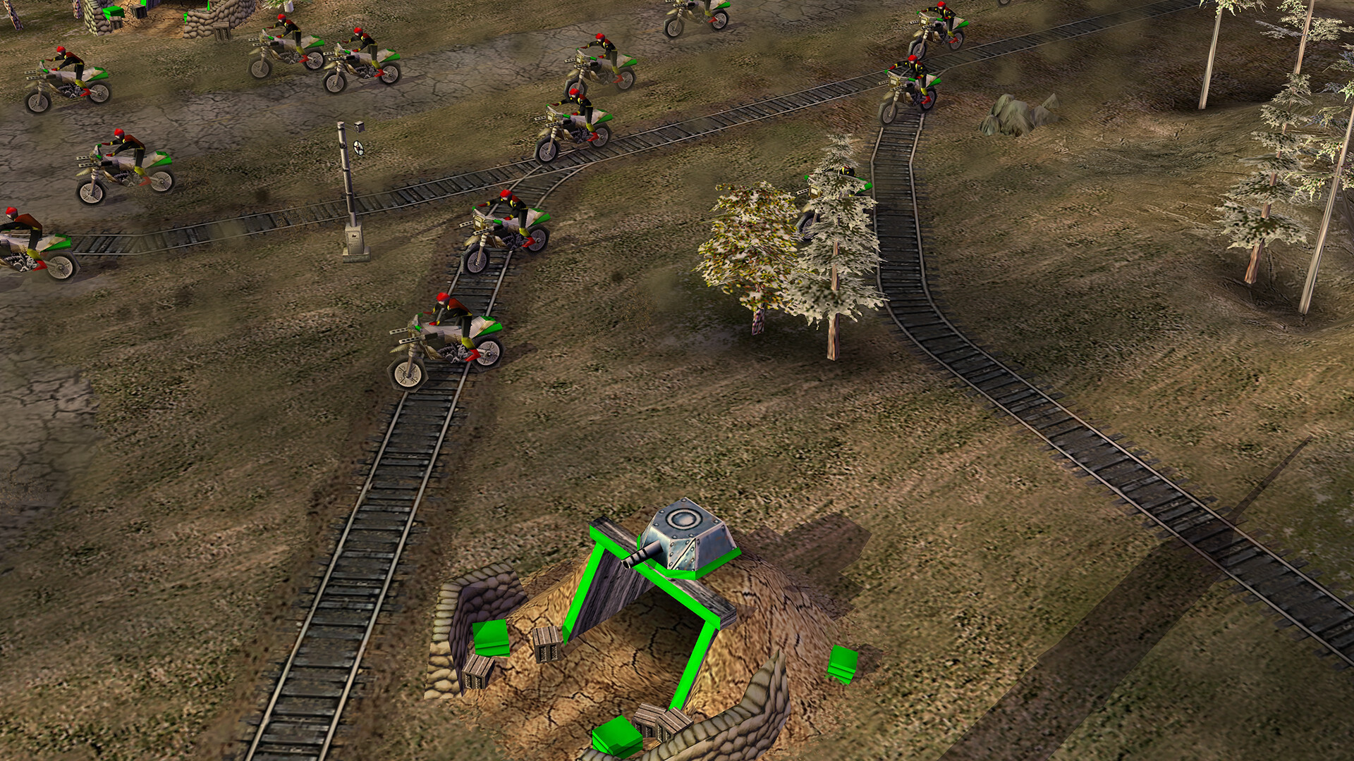 Command & Conquer Generäle: Motorräder an Bahngleisen