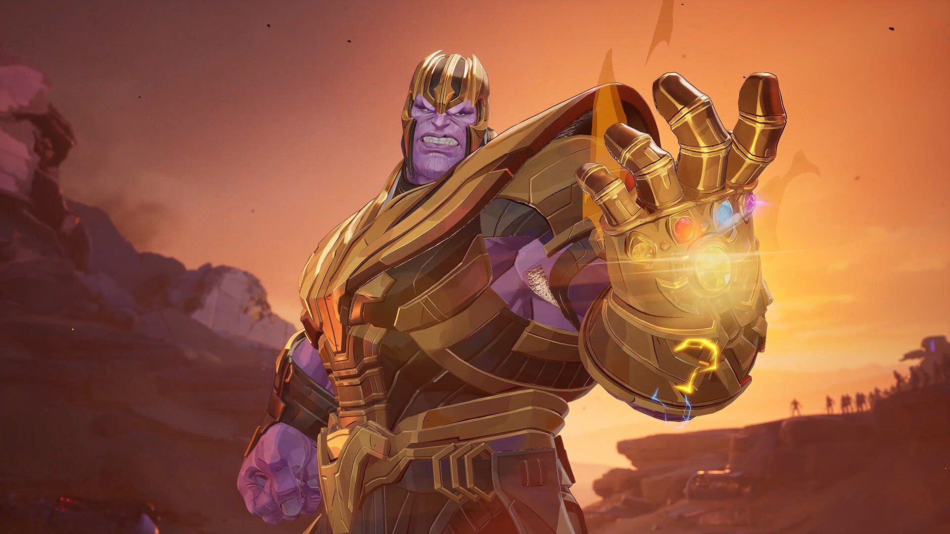 Live-Service-Spiele: Thanos mit dem Infinity-Handschuh in Marvel Rivals