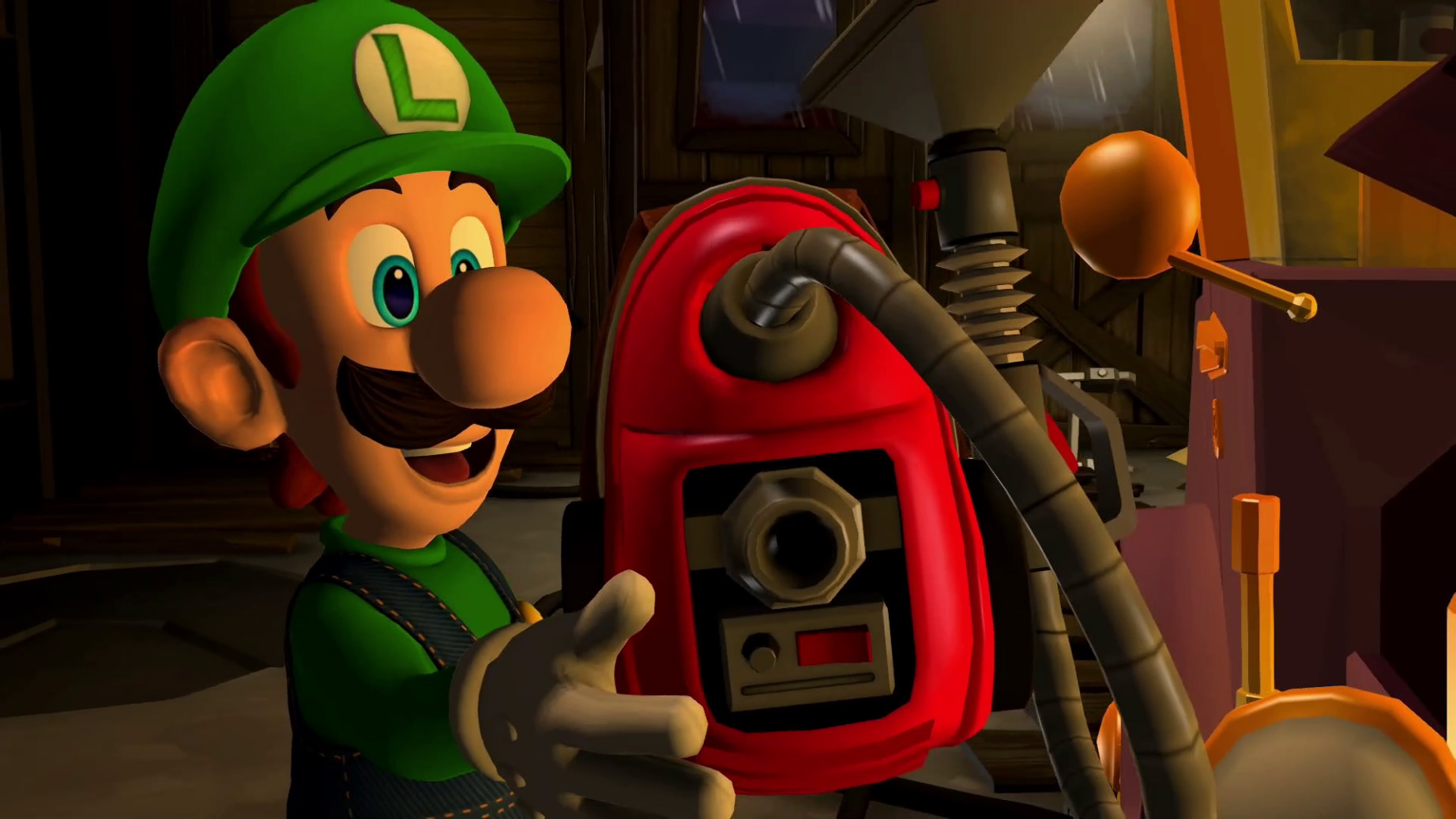 Luigi's Mansion 2 HD – Luigi mit dem Schreckweg-Sauger im Labor von Professor I. Gidd