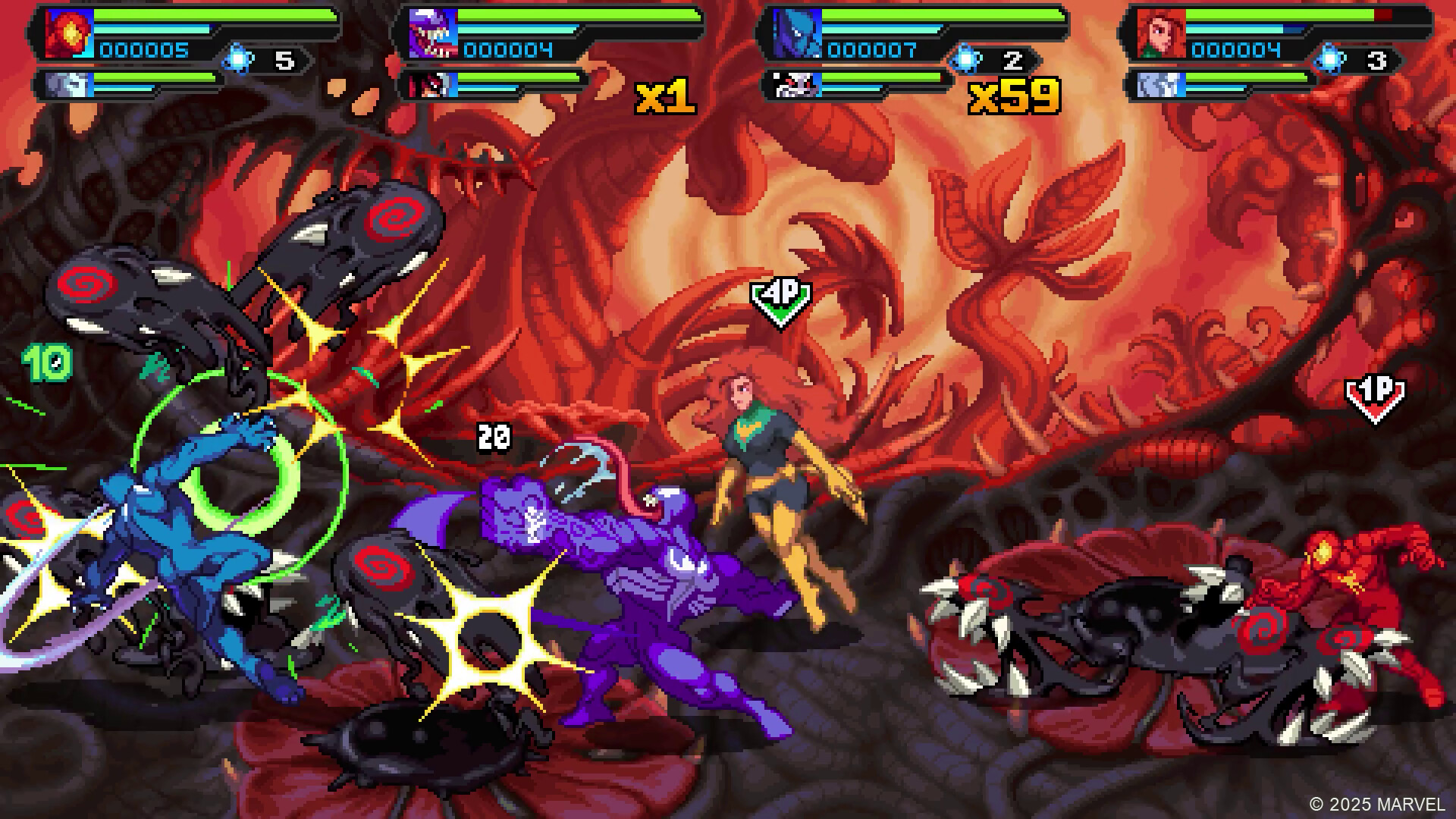 Marvel Cosmic Invasion – Chaotischer Kampf in einer roten Alien-Welt
