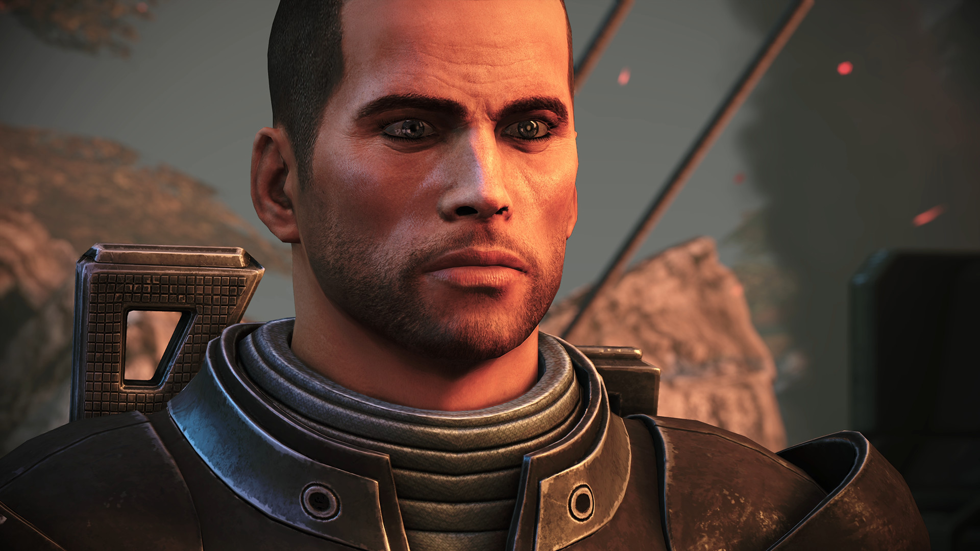 Mass Effect: Commander Shepard in Nahaufnahme