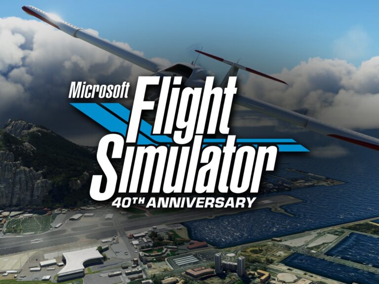 Microsoft Flight Simulator (2020) – Artikelbild mit Logo und Wasserflugzeug