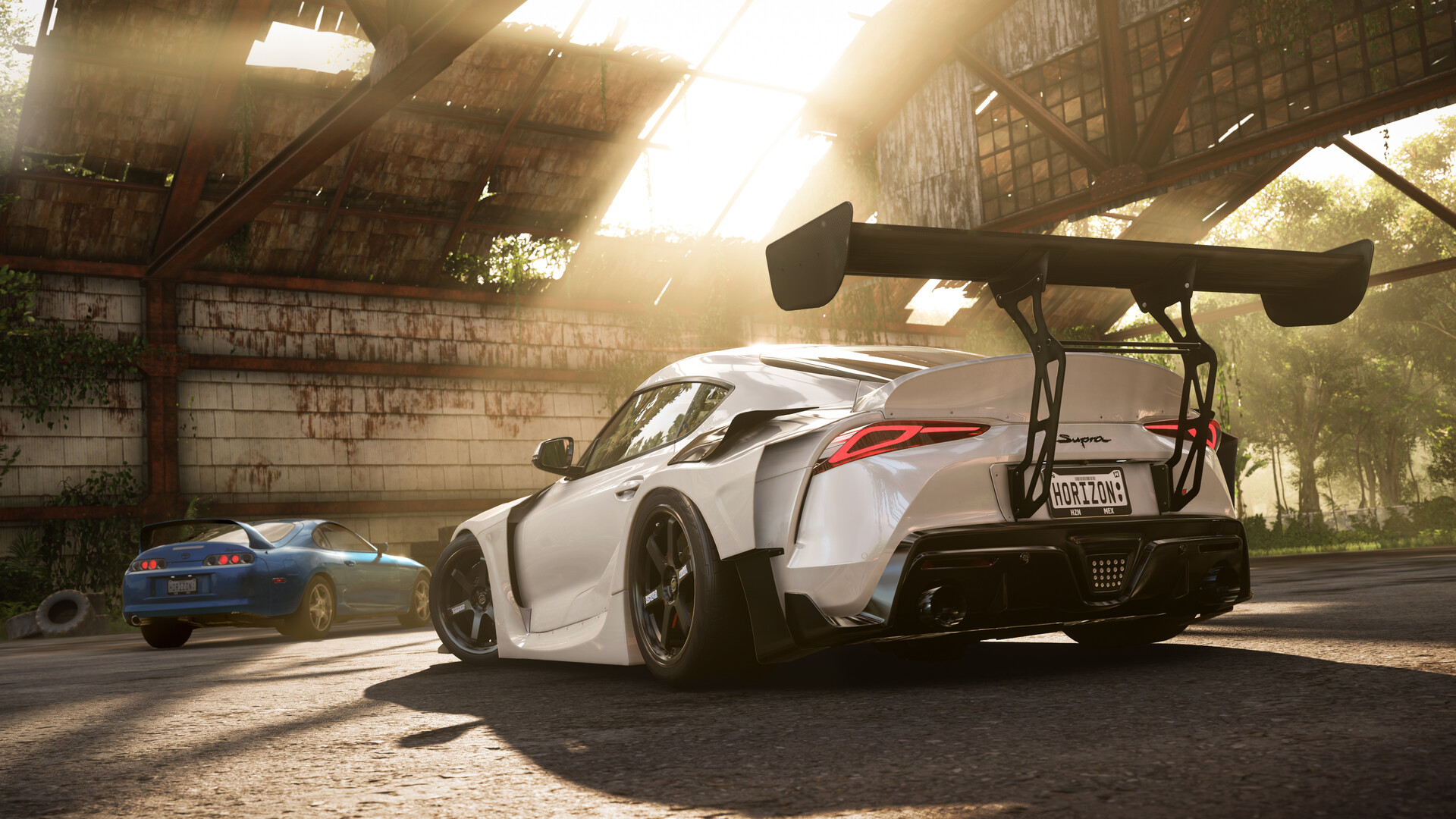 Forza Horizon 5: Sportwagen in einer Halle