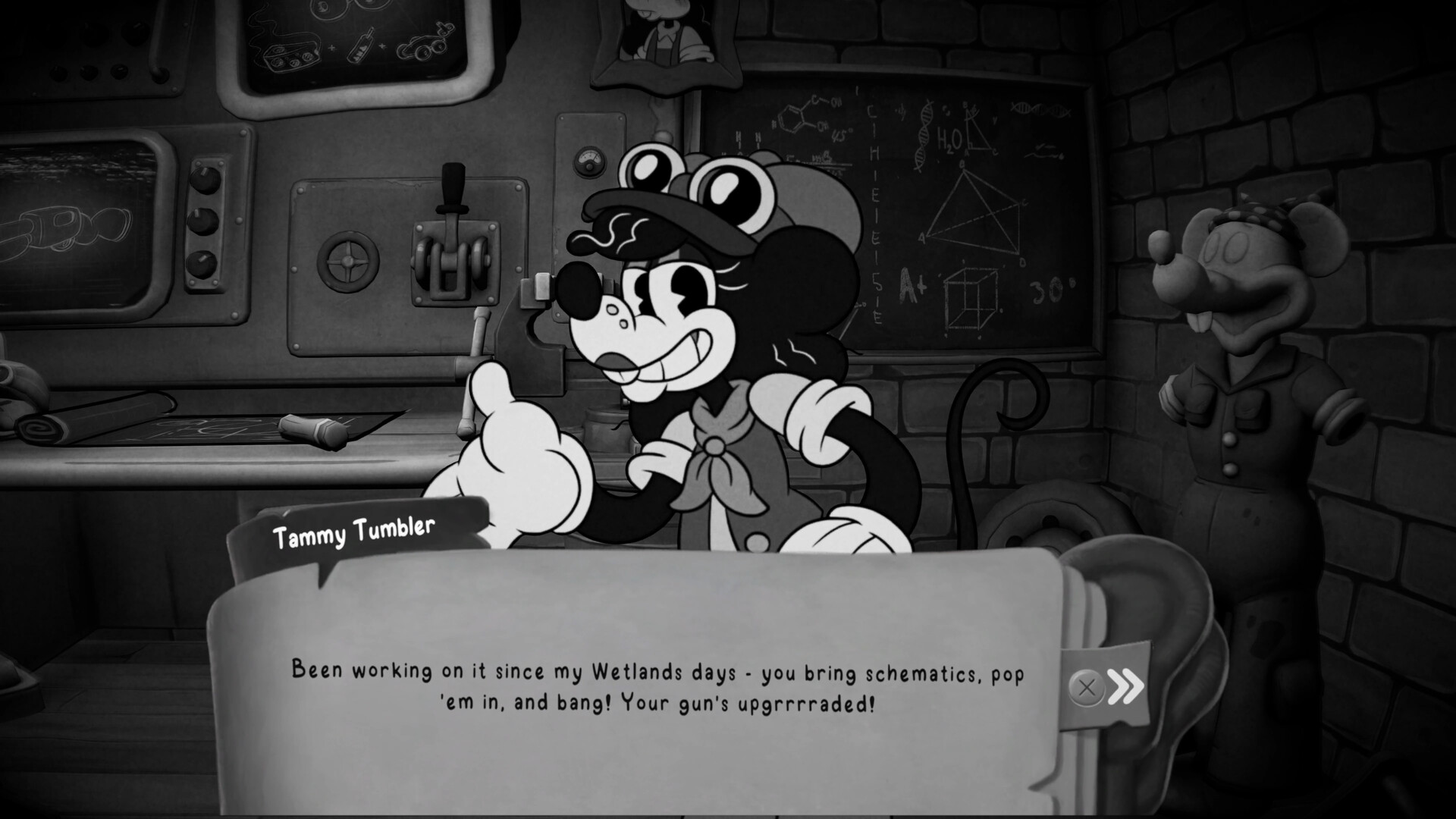 MOUSE: P.I. For Hire – Mechaniker Tommy Tumbler im Gespräch über Waffen-Upgrades