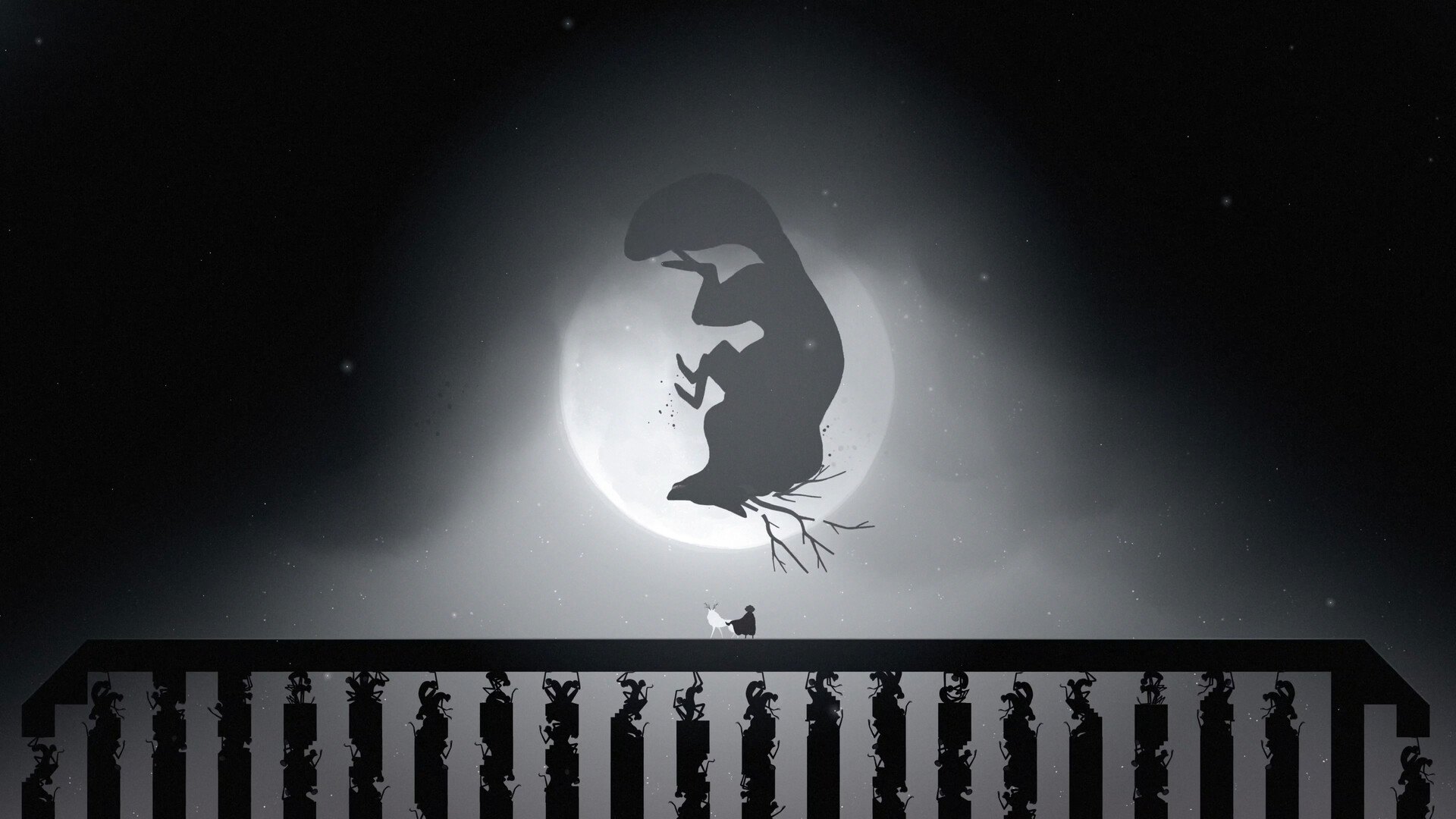 Neva – Großes Wesen vor dem Mond