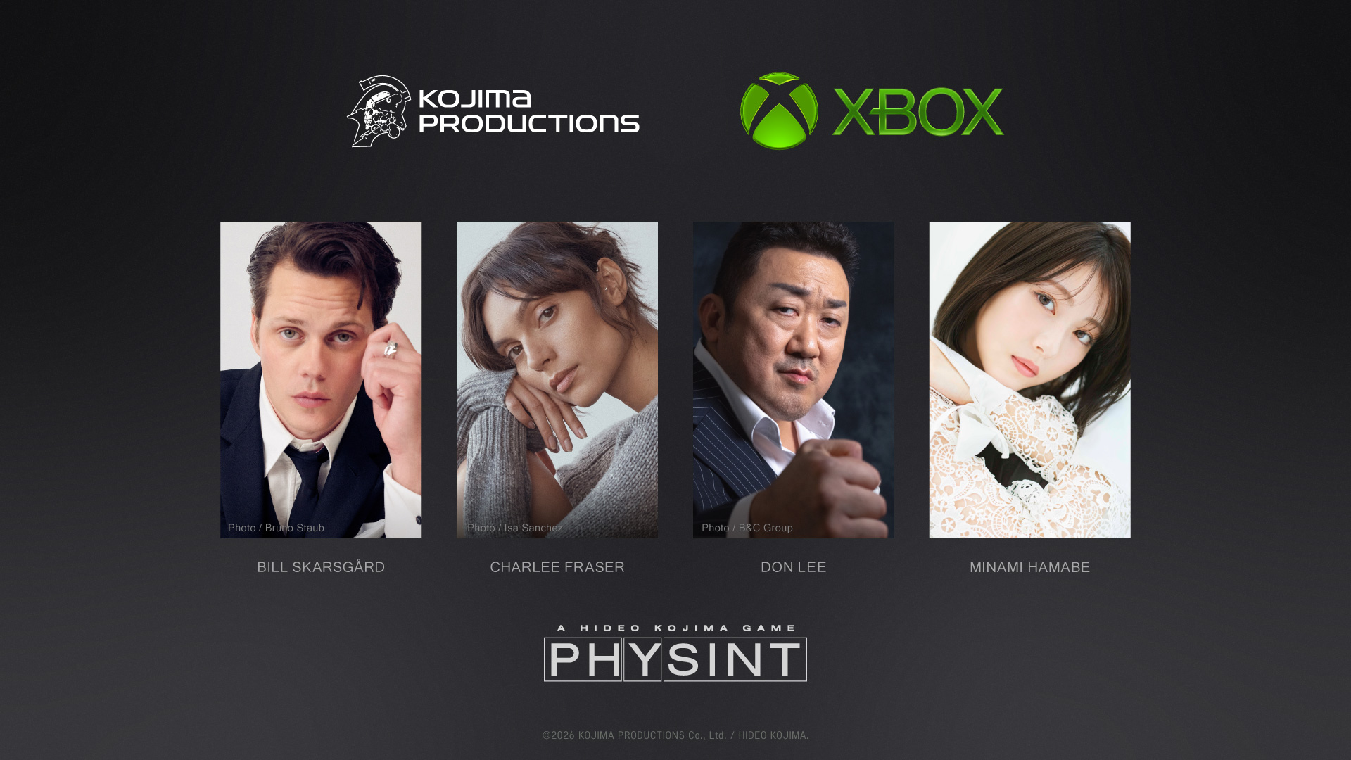 PHYSINT: Die Besetzung Bill Skarsgård, Charlee Fraser, Don Lee und Minami Hamabe