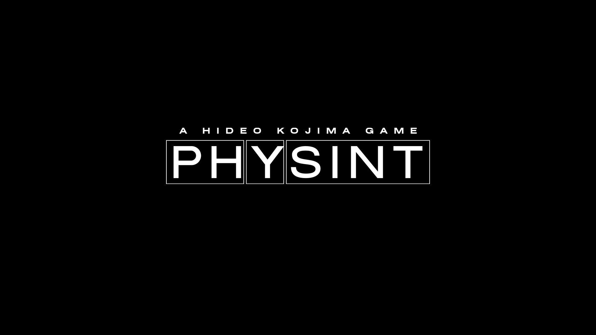 PHYSINT: Schriftzug von PHYSINT auf schwarzem Grund