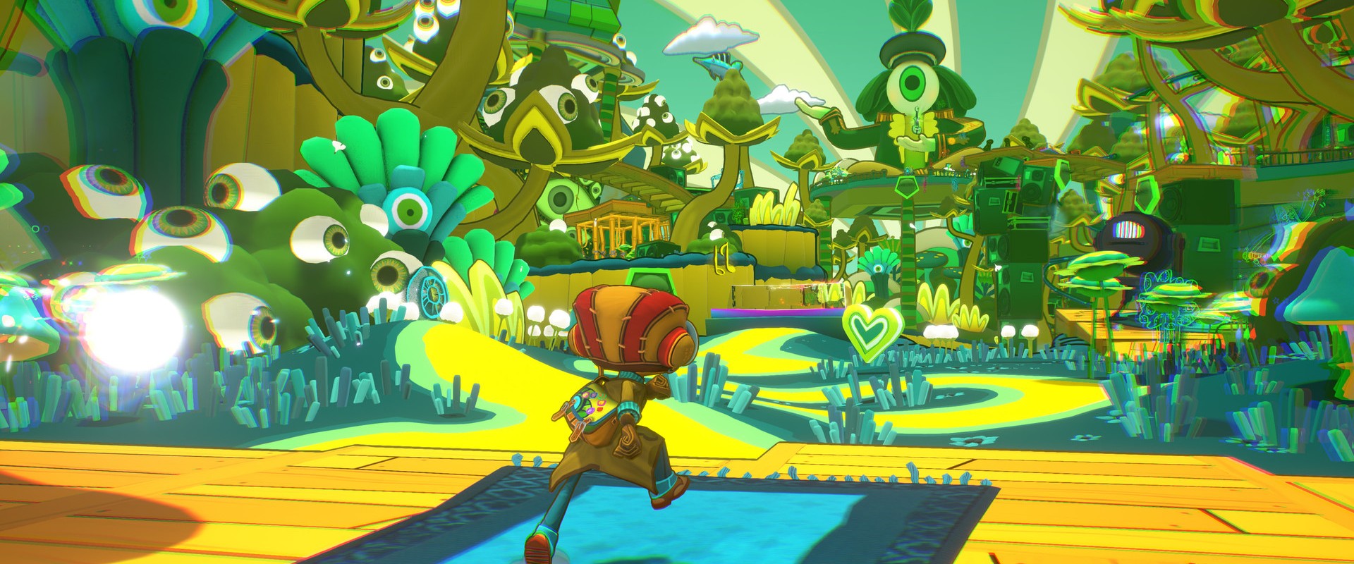Psychonauts 2 – Raz läuft durch eine bunte Gedankenwelt