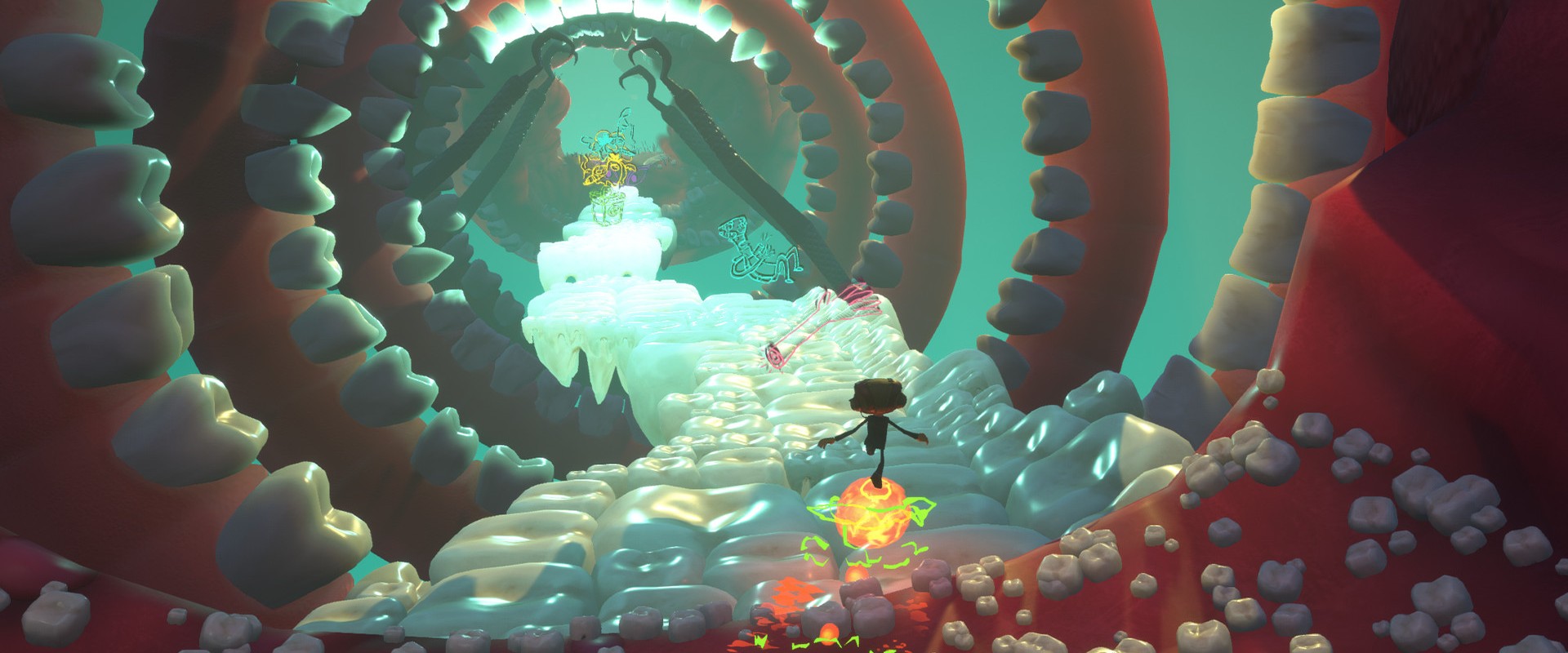 Psychonauts 2 – Spiralförmiger Gang in einer Gedankenwelt
