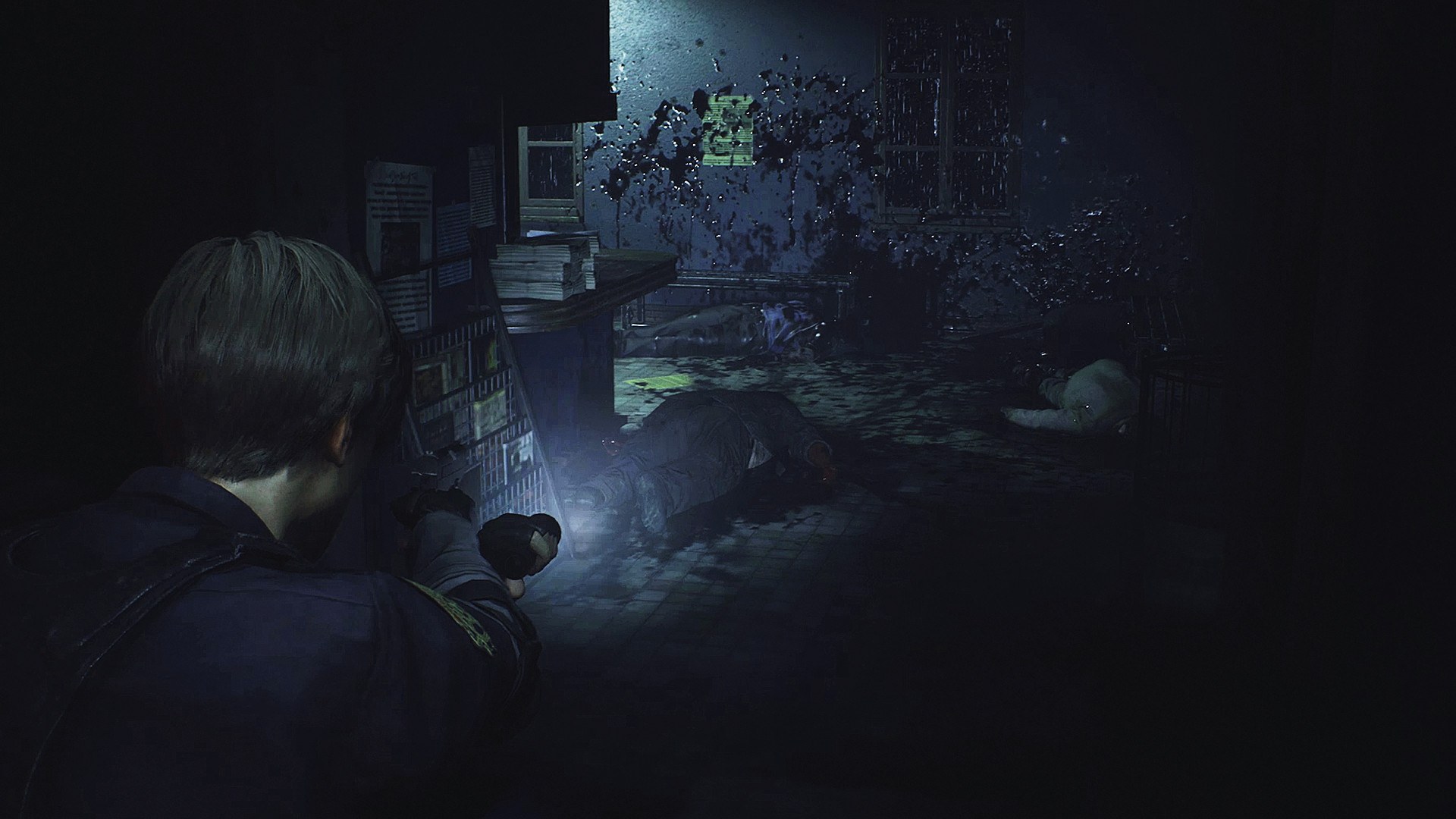 Resident Evil 2 – Leon im dunklen Raum