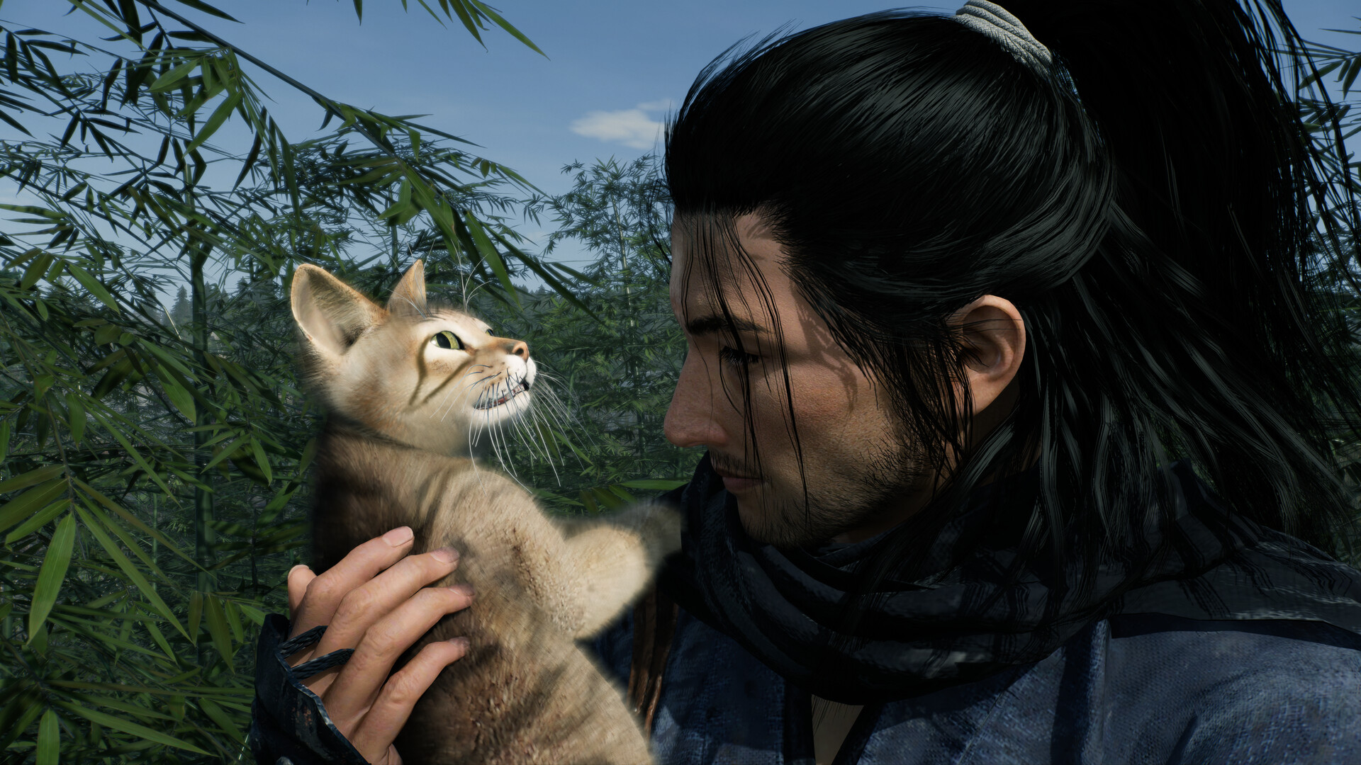 Rise of the Ronin – Ronin mit einer Katze auf dem Arm