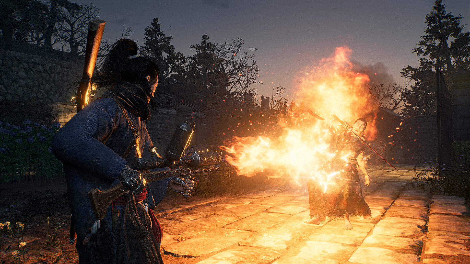 Rise of the Ronin – Angriff mit einem Flammenwerfer