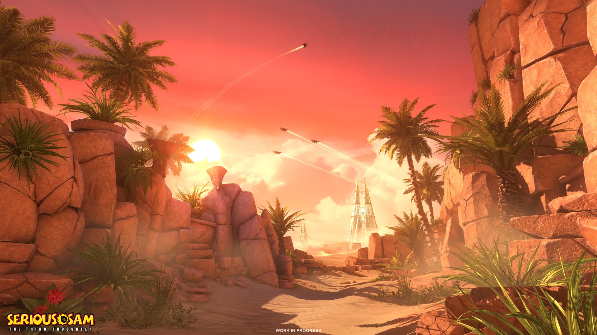 Serious Sam: The Third Encounter: Ruinen bei Sonnenuntergang