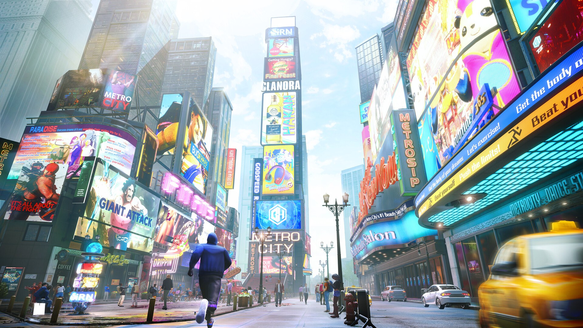 Street Fighter 6 – Belebte Straße in Metro City